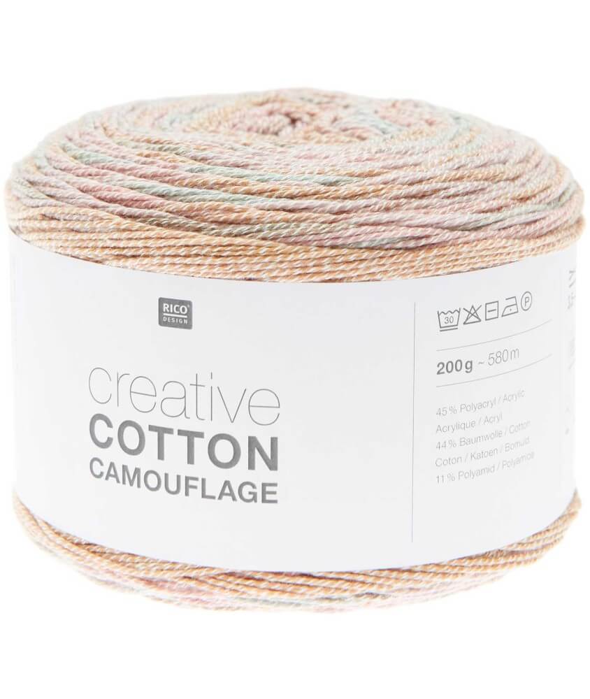 Pelote de coton Creative Cotton Camouflage - 200GR - Rico Design