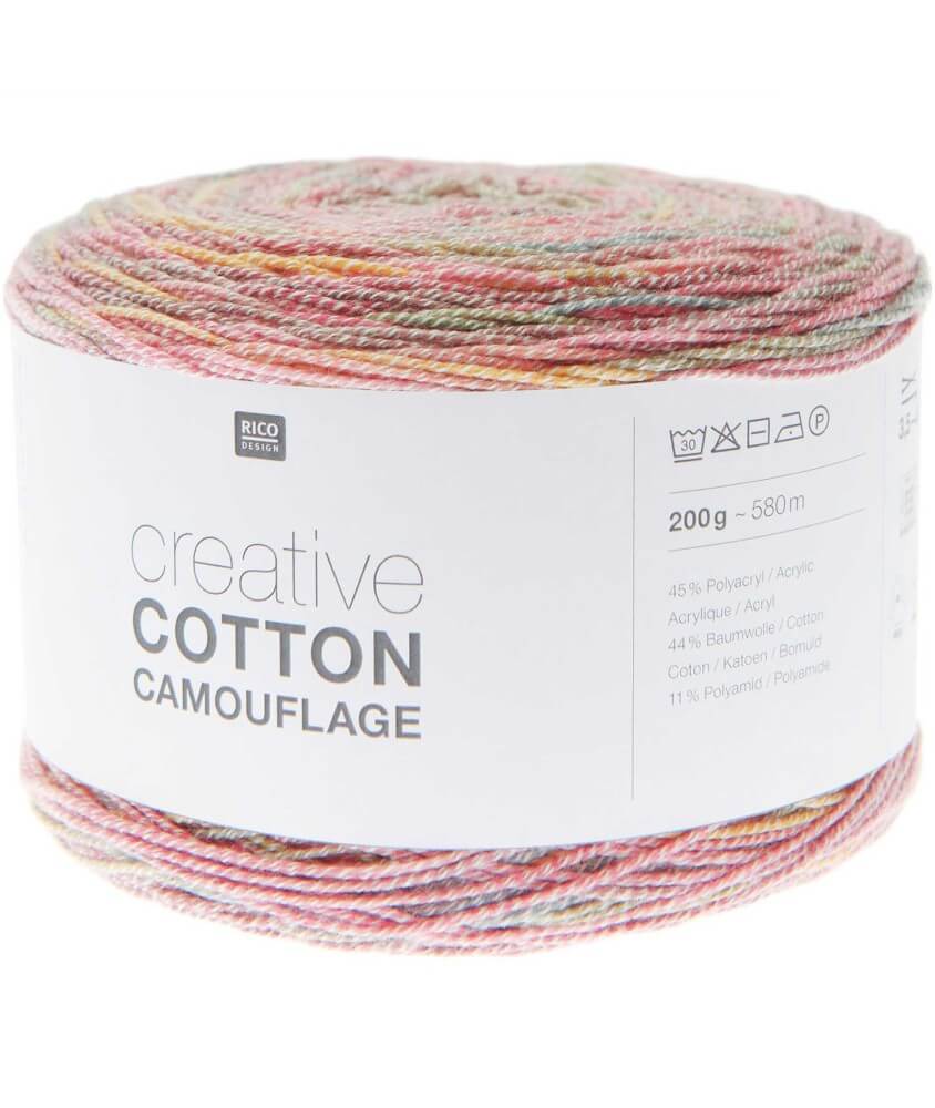 Pelote de coton Creative Cotton Camouflage - 200GR - Rico Design