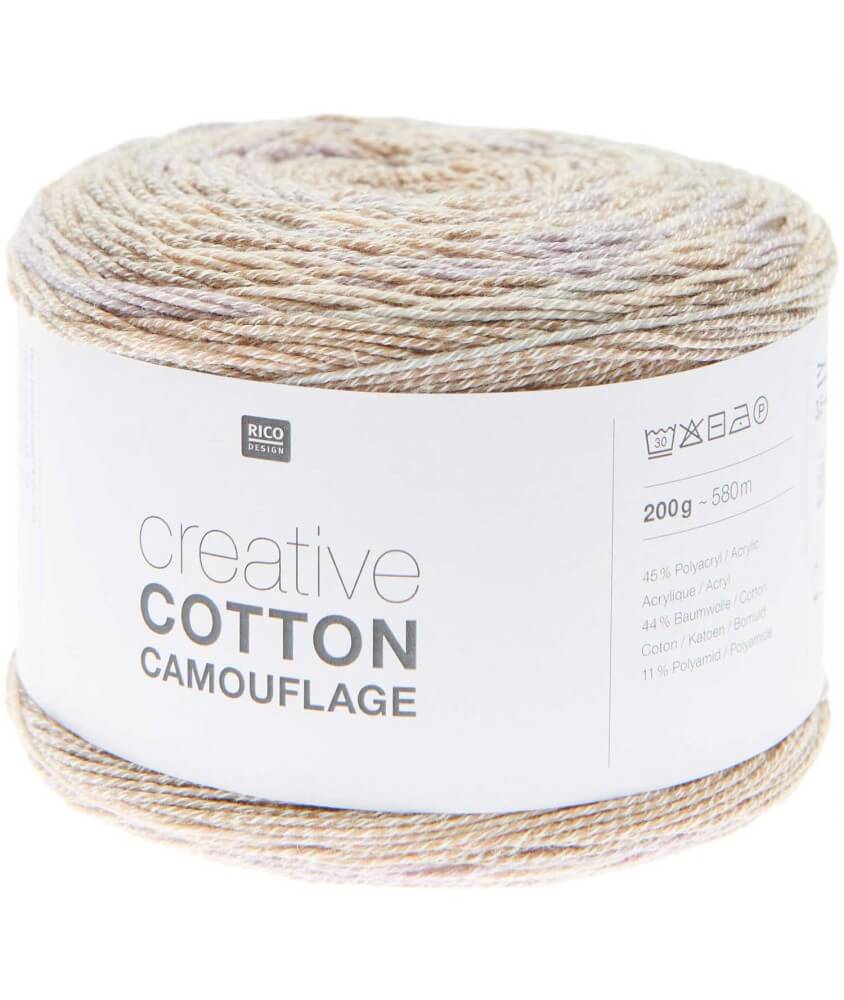 Pelote de coton Creative Cotton Camouflage - 200GR - Rico Design