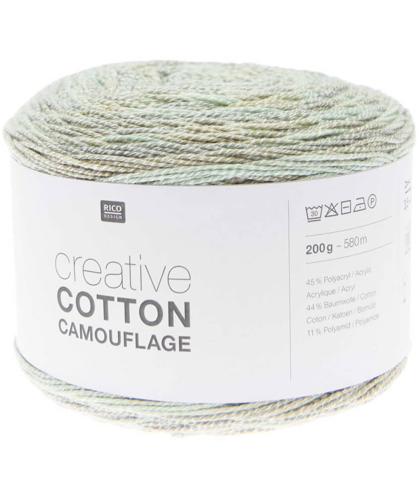 Pelote de coton Creative Cotton Camouflage - 200GR - Rico Design