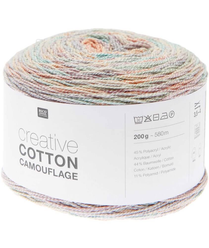 Pelote de coton Creative Cotton Camouflage - 200GR - Rico Design