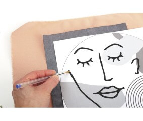 Kit de broderie Visage LINE ART - Graine Creative