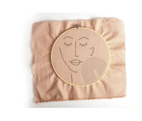 Kit de broderie Visage LINE ART - Graine Creative