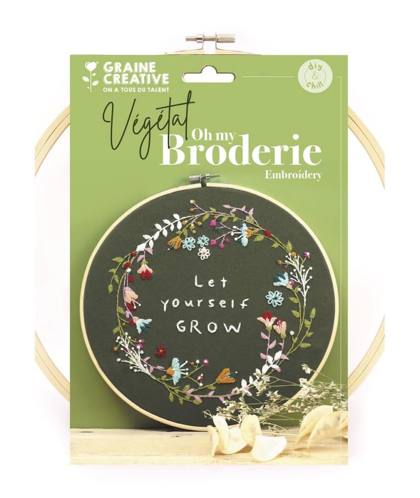 Kit de broderie Végétal - 280 x 290 x 20 mm - Graine Creative