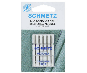 Aiguille Microtex pour machine à coudre 130/705H-M Dimension 90/14 - 5 pces