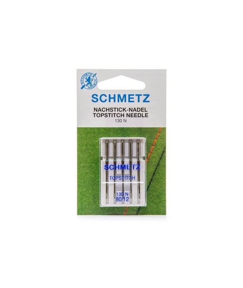 Aiguilles pour surpiquer pour machine à coudre - 130N Dimension 80/12 - 5  pces - SCHMETZ