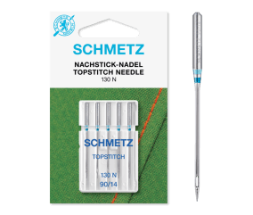 Aiguilles pour surpiquer pour machine à coudre - 130N Dimension 90/14 - 5 pces - SCHMETZ