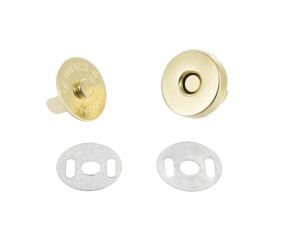 Lot de 5 Boutons pression aimanté 15mm doré - 3bCom