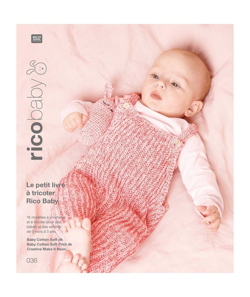 Le petit livre à tricoter Rico Baby - Baby cotton soft uni et Print - Rico Design - N°36