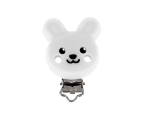 Attache tétine lapin en silicone 6 cm - Bohin kids