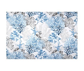 Tissu coton enduit coraux