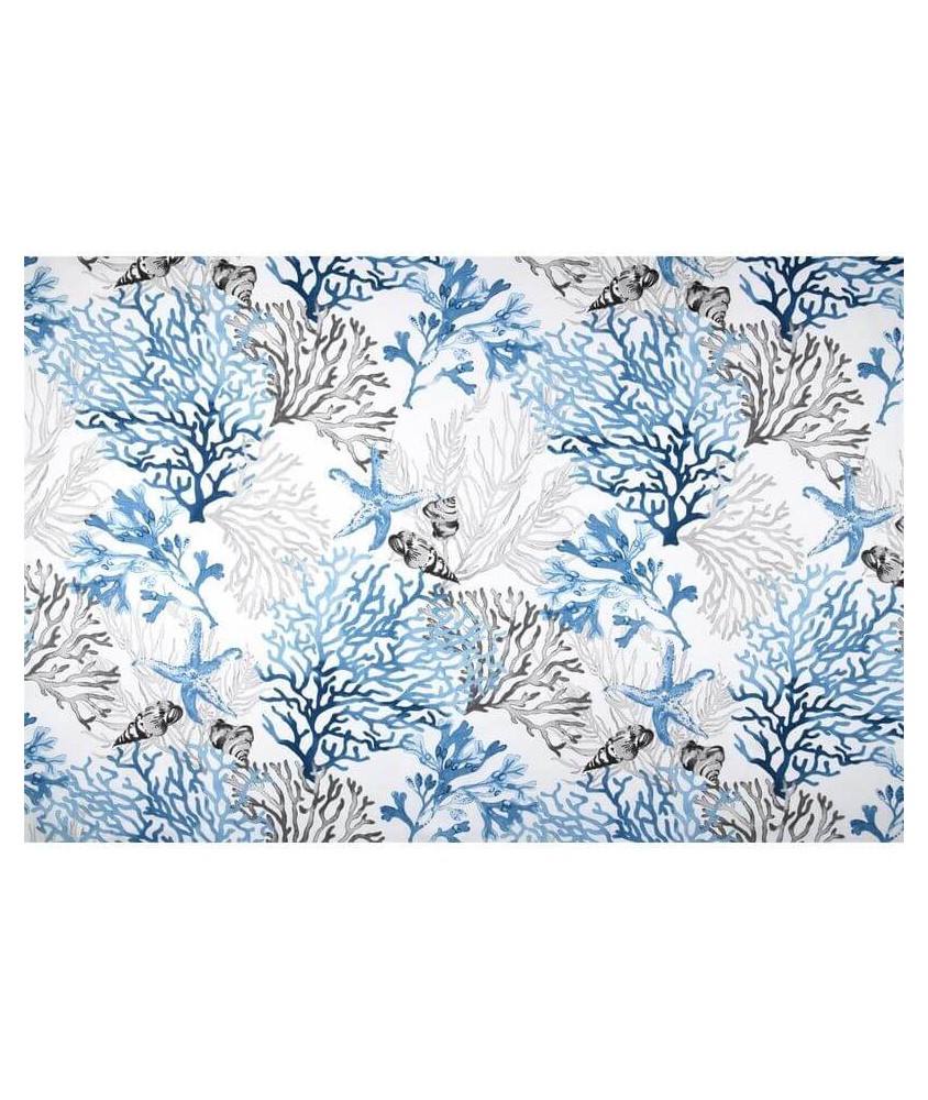 Tissu coton enduit coraux - motif et coloris