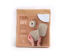 Kit Crochet Zéro déchet Eponges Réutilisables - Graine Créative