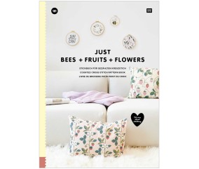 Livre de broderie N°181 - Just Bees + Fruits + Flowers - Rico Design