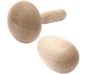 Kit oeuf à repriser et champignon à repriser en bois - Rico Design