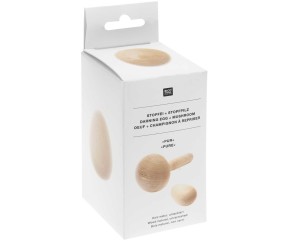 Kit oeuf à repriser et champignon à repriser en bois - Rico Design