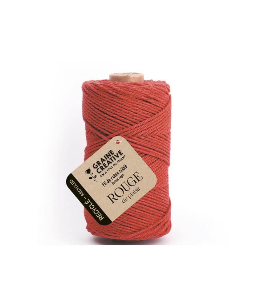Bobine de coton câblé recyclé 2mm - 400gr - Graine Créative Bobine de coton câblé recyclé 2mm - 400gr - Graine Créative