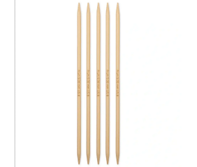 Aiguilles à tricoter doubles pointes 20cm en bambou N°2 à 10 - Prym