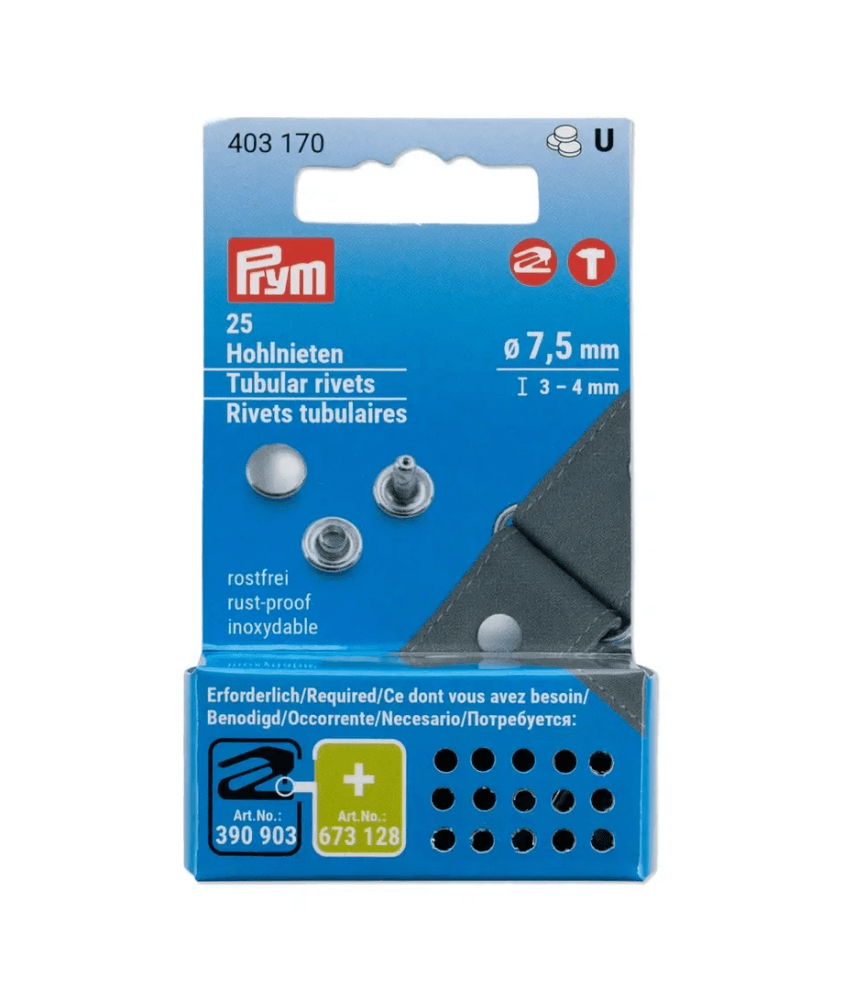Rivets tubulaires 3-4mm à 6-9mm pour pince Vario Creative Tool - Prym