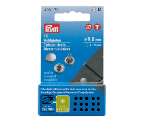 Rivets tubulaires 3-4mm à 6-9mm pour pince Vario Creative Tool - Prym