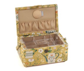 Coffret à couture motif Fleurs - 17.8x24.5x14.5 cm - Distrifil