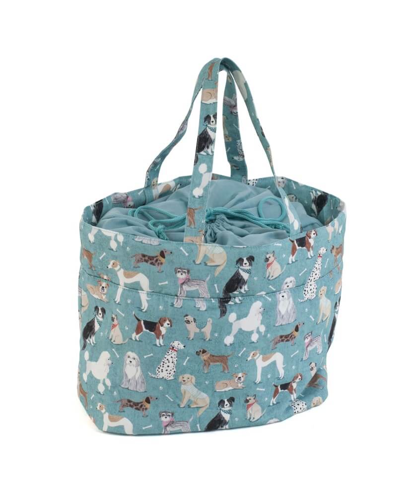 Sac de rangement à cordon motif Chiens - 18x32x34cm - Distrifil