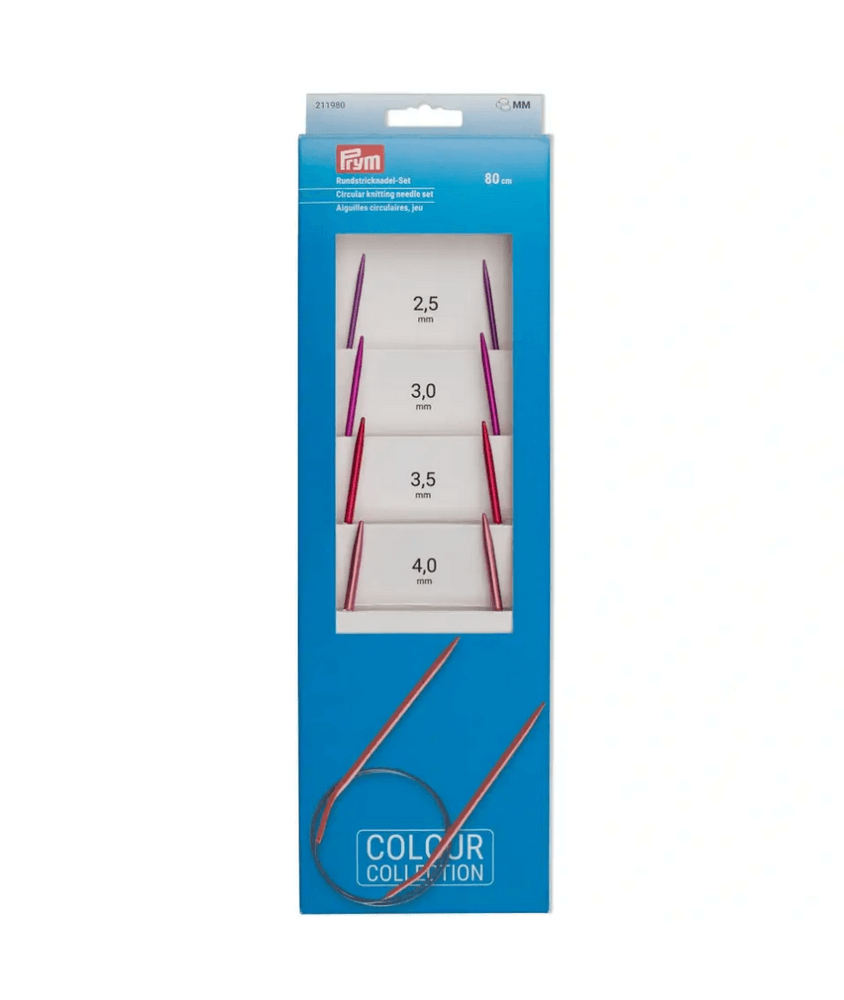 Set Aiguilles Circulaire en 80cm du N°2,5 à 4 - Prym