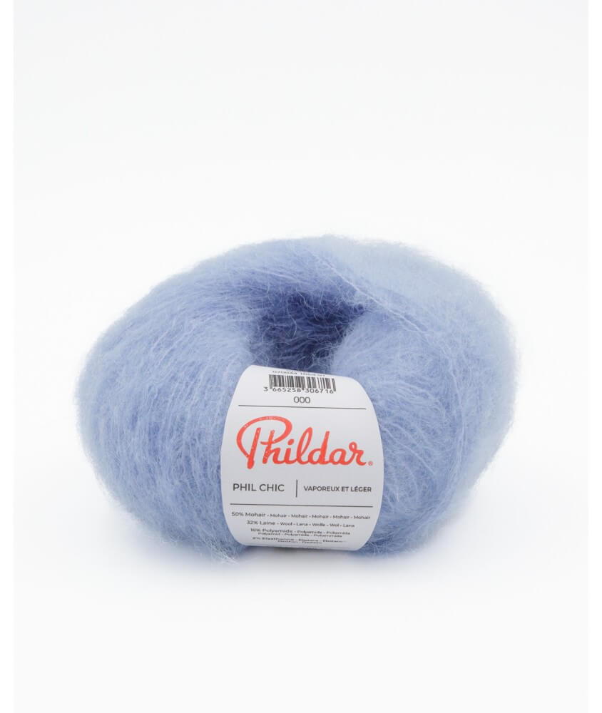 Pelote de laine et Mohair PHIL CHIC - 25gr - Phildar