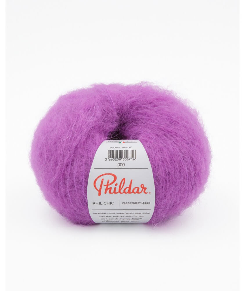 Pelote de laine et Mohair PHIL CHIC - 25gr - Phildar