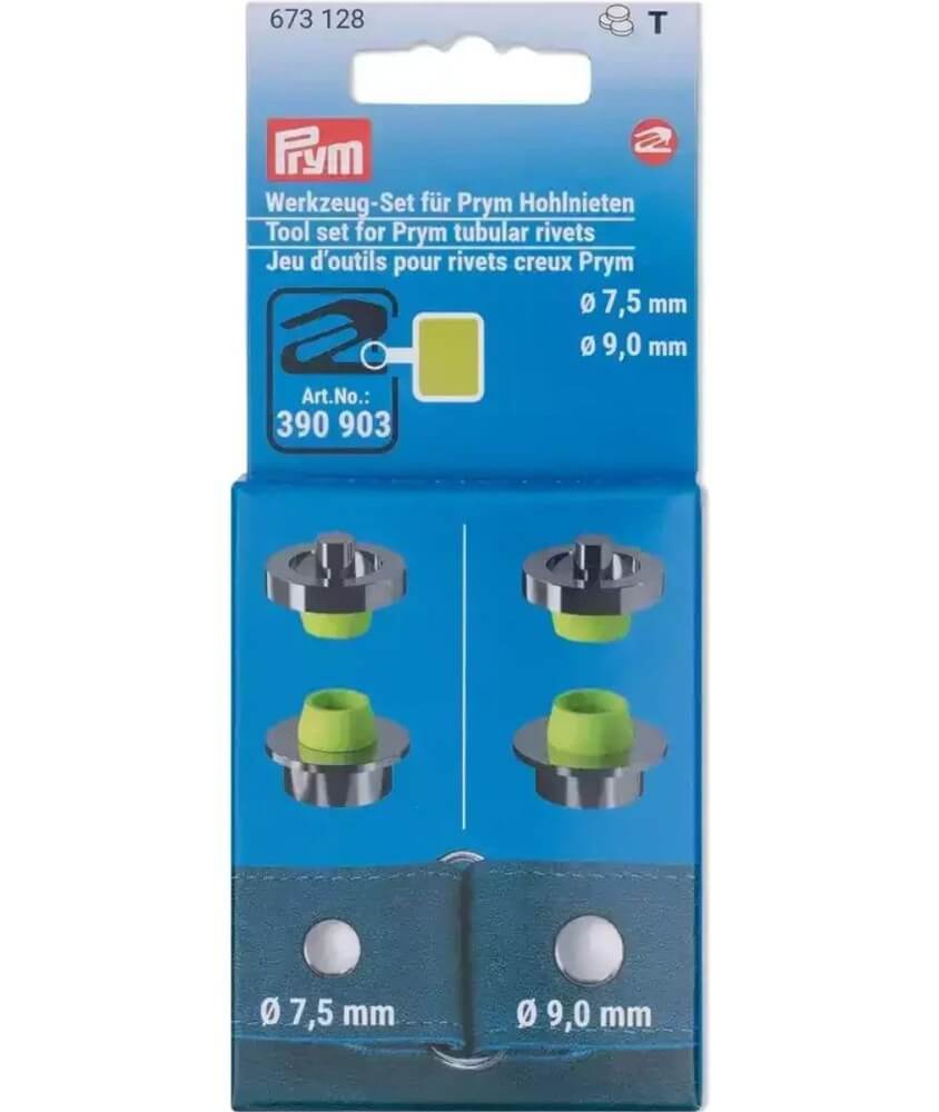 Jeu d'outils pour rivets creux 7,5 mm et 9 mm - Compatible avec la pince Vario Creative Tool - Prym