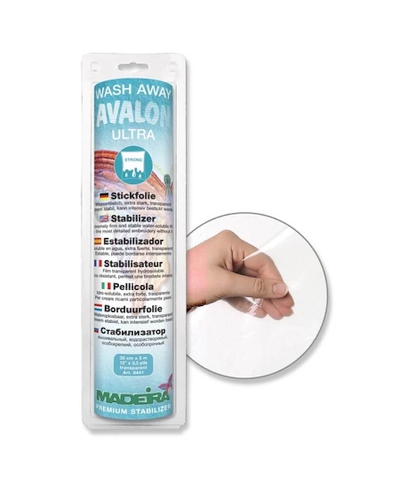 Stabilisateur hydrosoluble pour broderie intensive - Wash Away Avalon Ultra - 30cm x 3m - Madeira