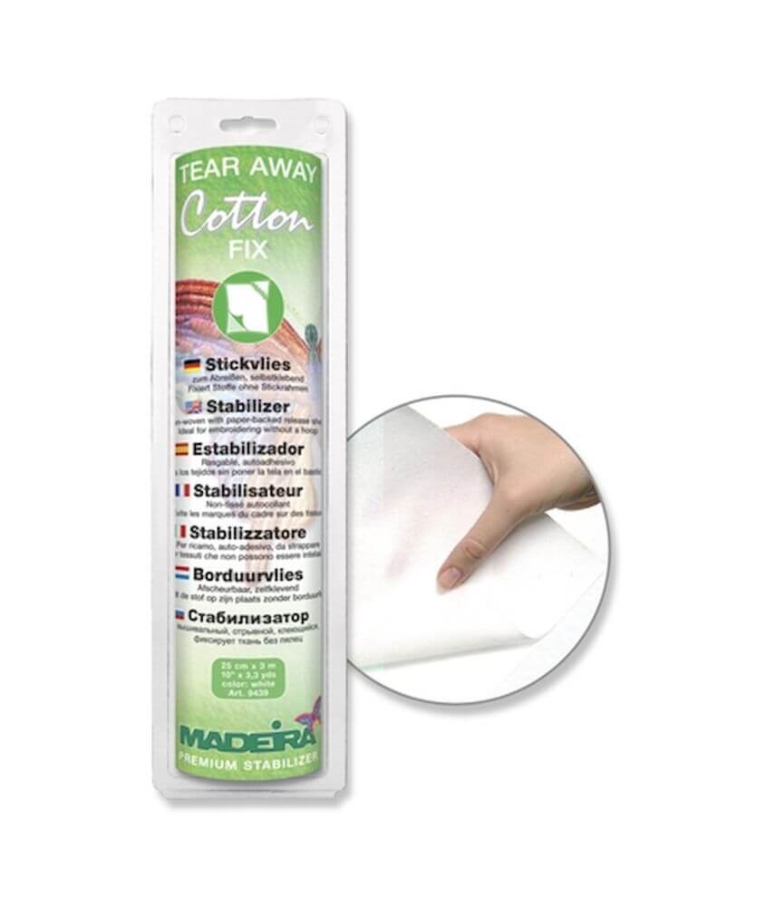 Stabilisateur à déchirer auto-collant - Tear Away Cotton Fix - 30cm x3m - Madeira