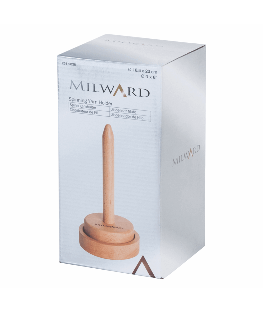 Support pour pelote de fil à tricoter - 10.5 x 10.5 x 20 cm - Milward