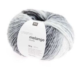 Pelote de laine à tricoter CREATIVE MELANGE CHUNKY - Rico Design