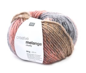Pelote de laine à tricoter CREATIVE MELANGE CHUNKY - Rico Design