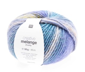 Pelote de laine à tricoter CREATIVE MELANGE CHUNKY - Rico Design