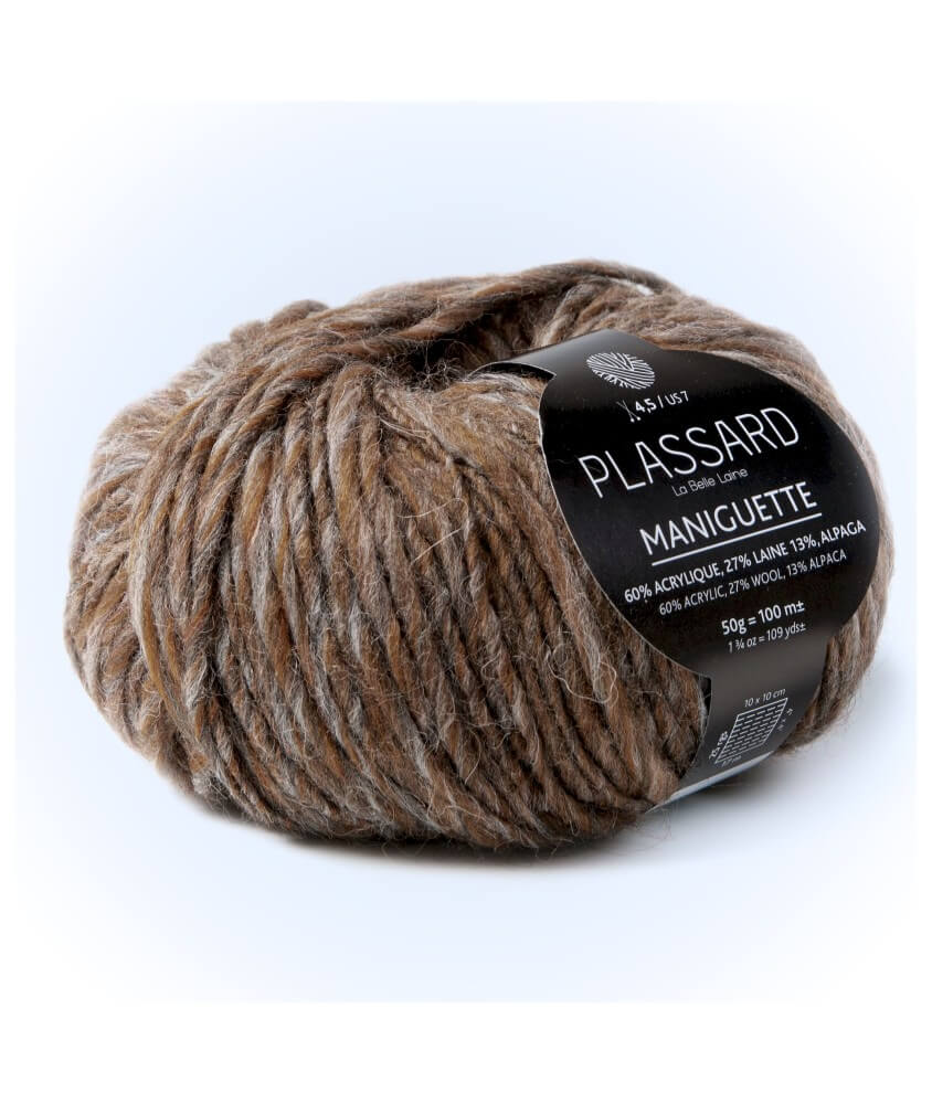 Pelote de laine et alpaga à tricoter MANIGUETTE - Plassard