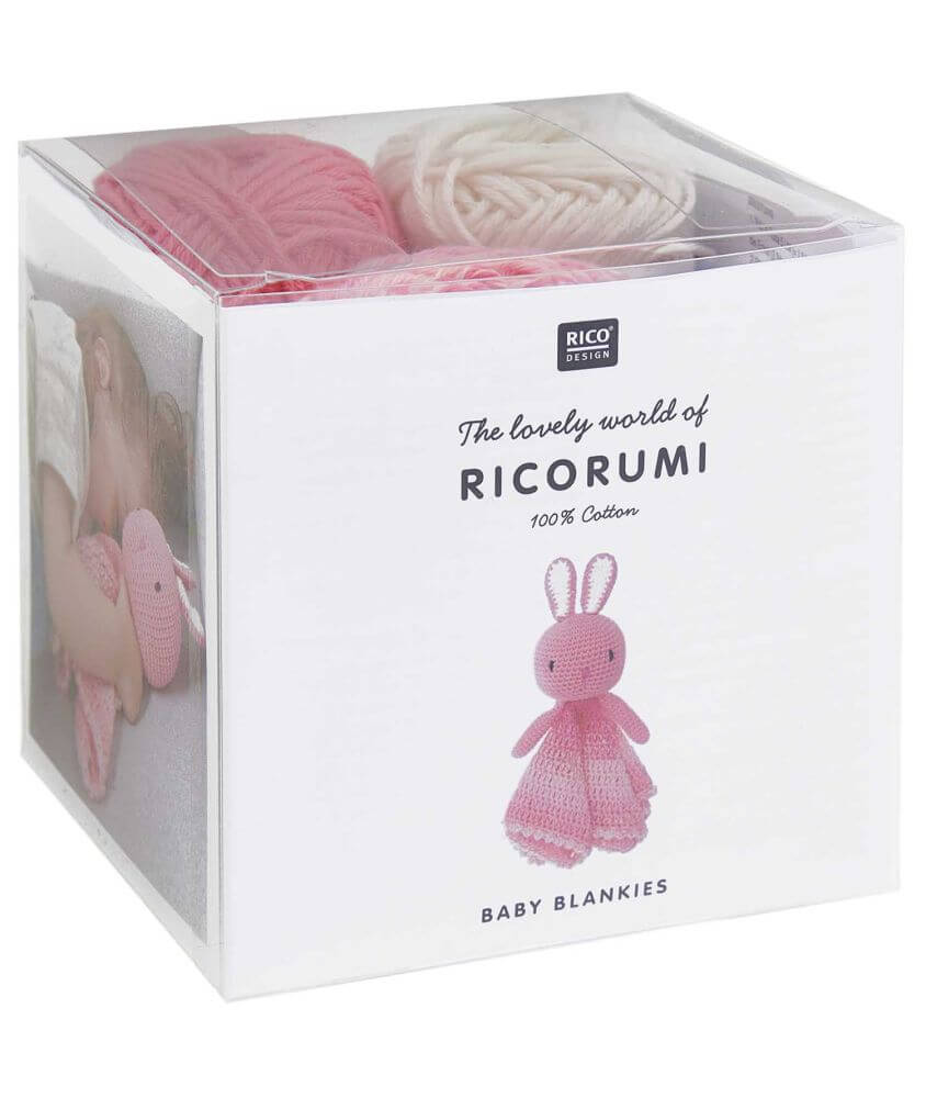 Kit Ricorumi à crocheter Baby Blankies Lapin - Rico Design