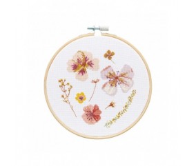 Kit broderie point de croix Fleur de fraise - Rico Design