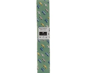 Biais en coton motif Voitures 1,5m x 20mm - Distrifil