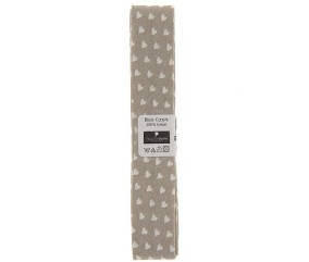 Biais en coton motif petits Coeurs 1,5m x 20mm - Distrifil