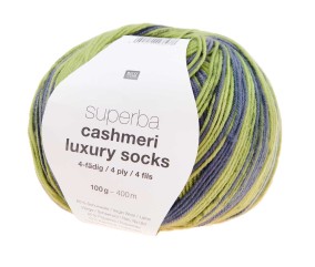 Pelote de laine à chaussettes Superba Cashmeri Luxury Socks 4 fils - 100gr - Rico Design