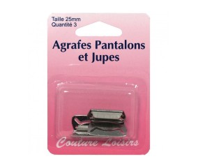 Agrafes pour Pantalons et jupes - 25 mm- Distrifil