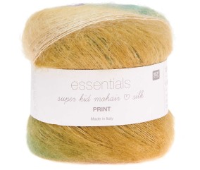 Pelote ESSENTIALS SUPER KID MOHAIR LOVES SILK PRINT 50 gr - Rico Design