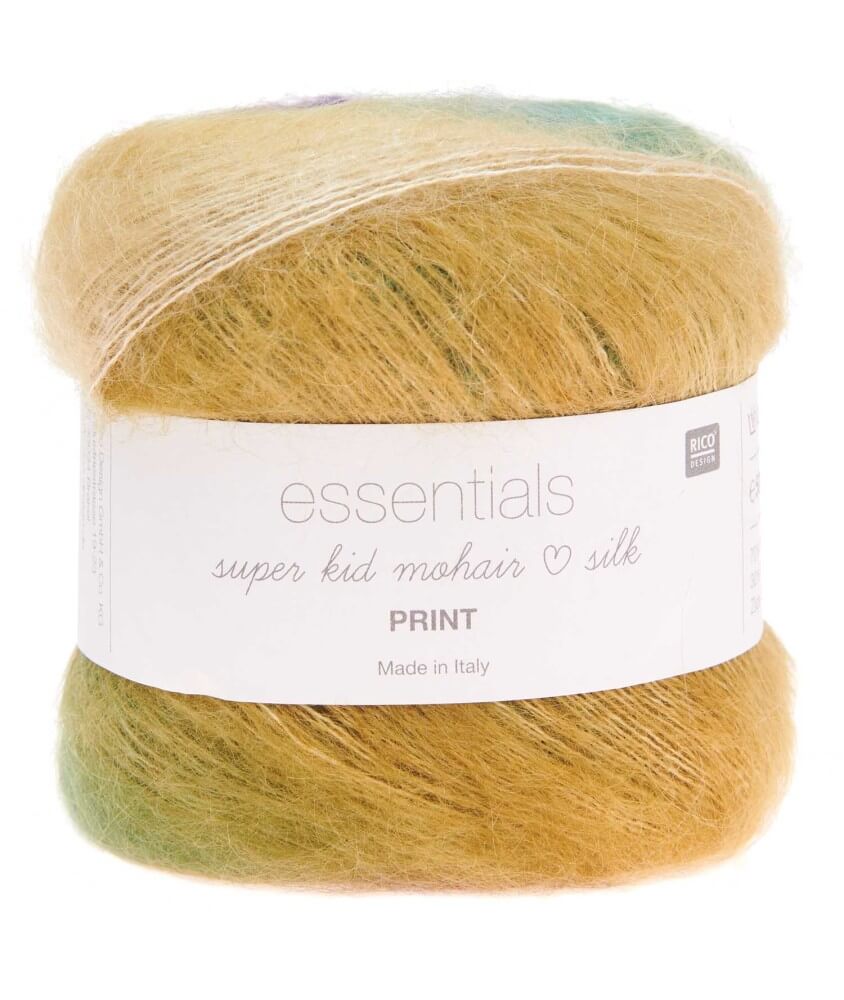 Pelote ESSENTIALS SUPER KID MOHAIR LOVES SILK PRINT 50 gr - Rico Design