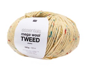 Pelote de laine à tricoter Essentials Mega Wool Tweed chunky - 100GR - Rico Design