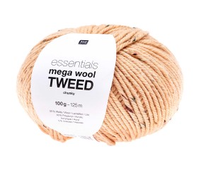 Pelote de laine à tricoter Essentials Mega Wool Tweed chunky - 100GR - Rico Design