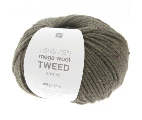 Pelote de laine à tricoter Essentials Mega Wool Tweed chunky - 100GR - Rico Design