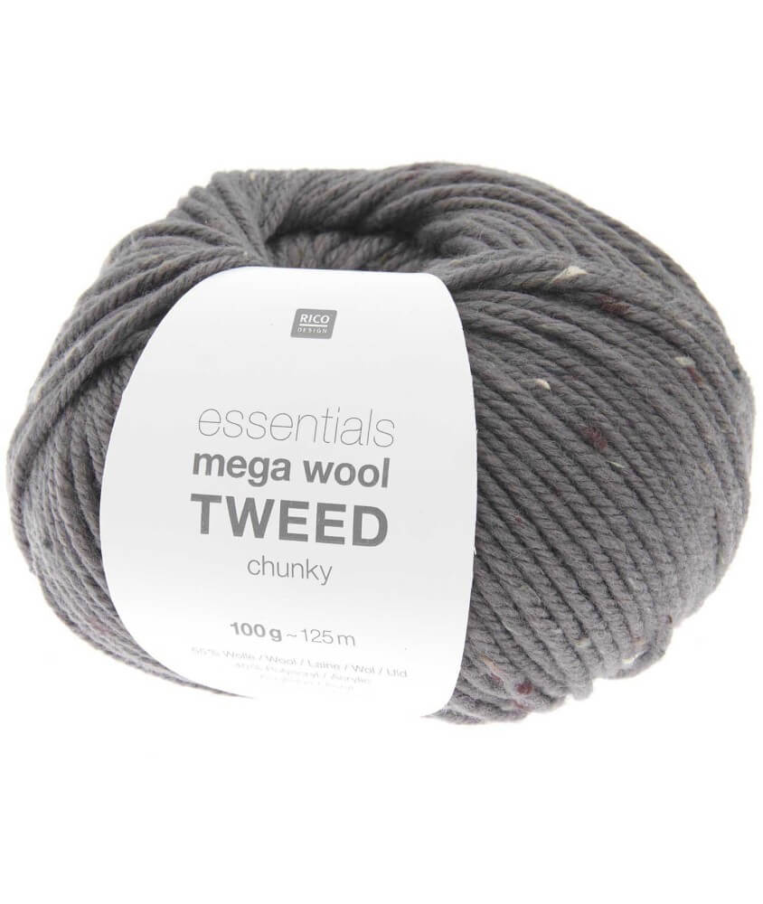 Pelote de laine à tricoter Essentials Mega Wool Tweed chunky - 100GR - Rico Design