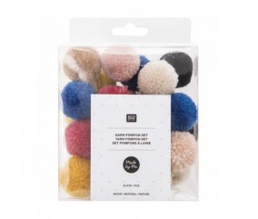 Set POMPONS MIXTE NATURE - Rico Design